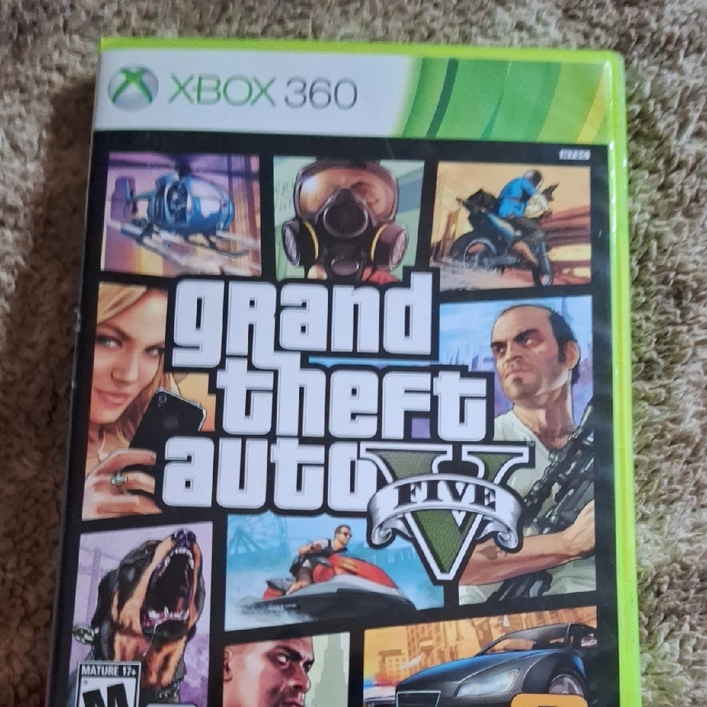 Grand Theft Auto V for Xbox 360 - Green Case